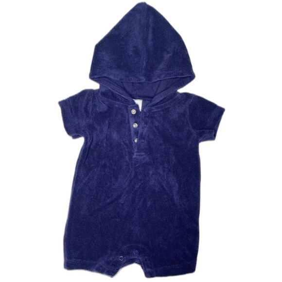 Gymboree Unisex Terry Cloth Hooded Terry Cloth Romper Baby 0-3 Months - Picture 1 of 3